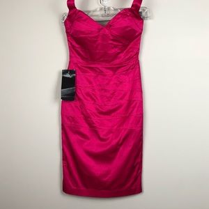 NWT Bebe Bridal Seamed Halter Dress